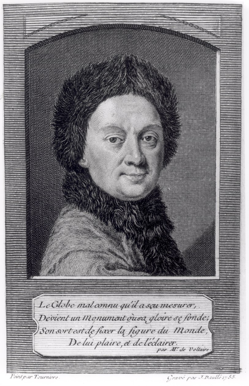 Pierre Louis Moreau de Maupertuis (1698-1759), John Daulle (1703-63) 1755 tarafından oyulmuş by Tourniere