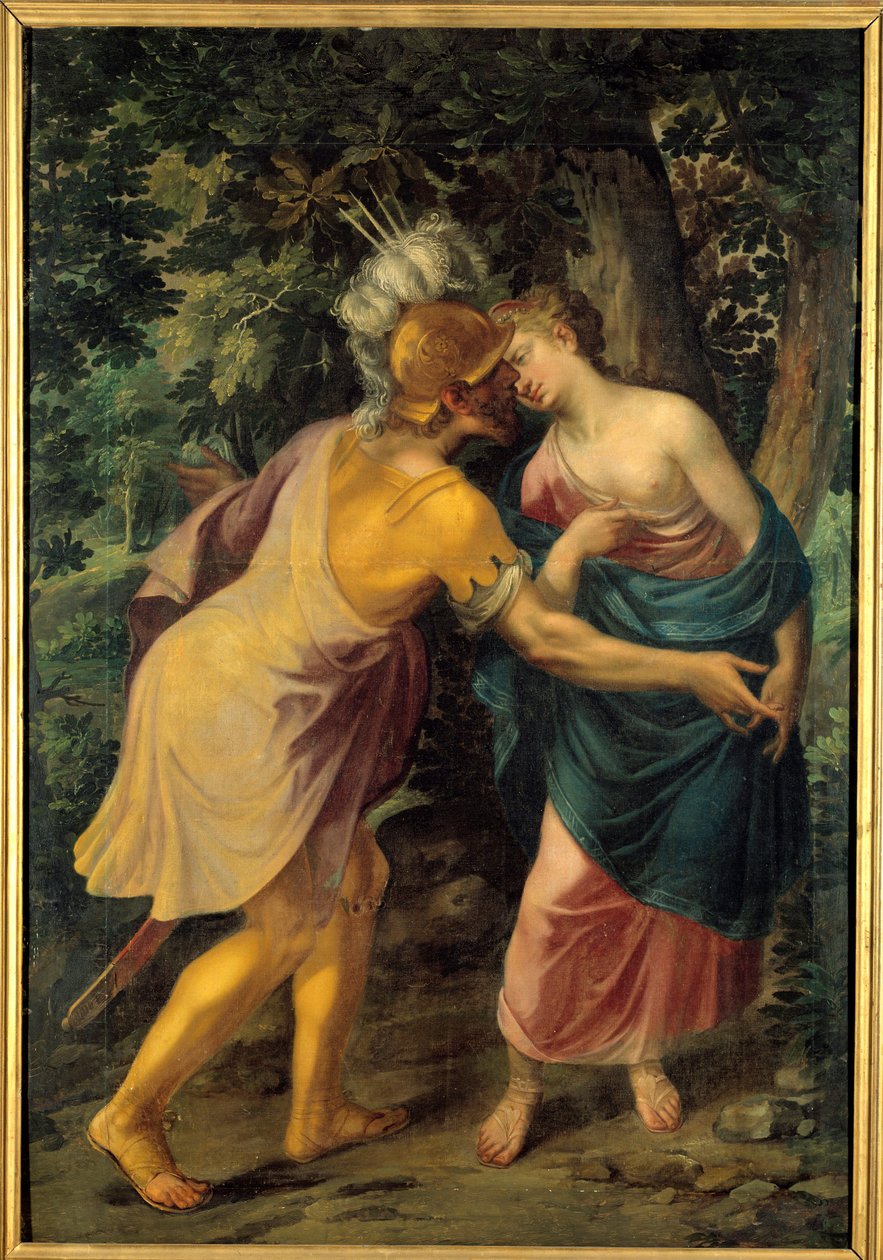 Bir savaşçının bir kraliçeye vedası veya “Francus tarafından karşılanan Hyanthe (Hyante)” veya “Tancrede ve Herminie” - All Saints Dubreuil