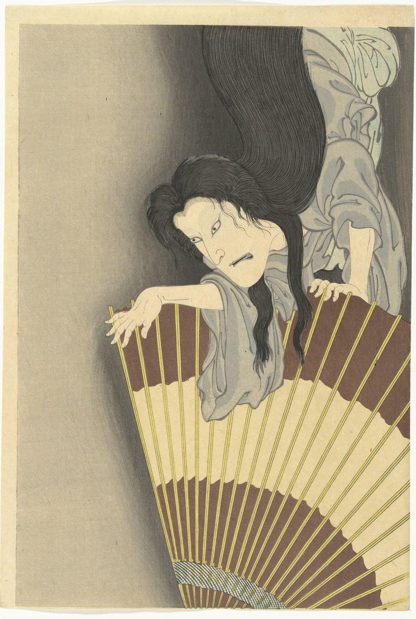 Samuray Aoyama ve Hayalet Okiku by Toyohara Kunichika