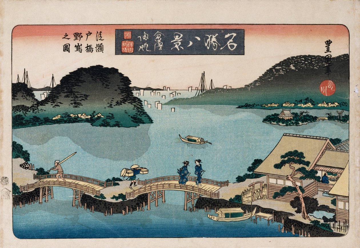 Alacakaranlık, Atami", "Ünlü yerlerin sekiz görünümü" dizisinden by Toyokuni II