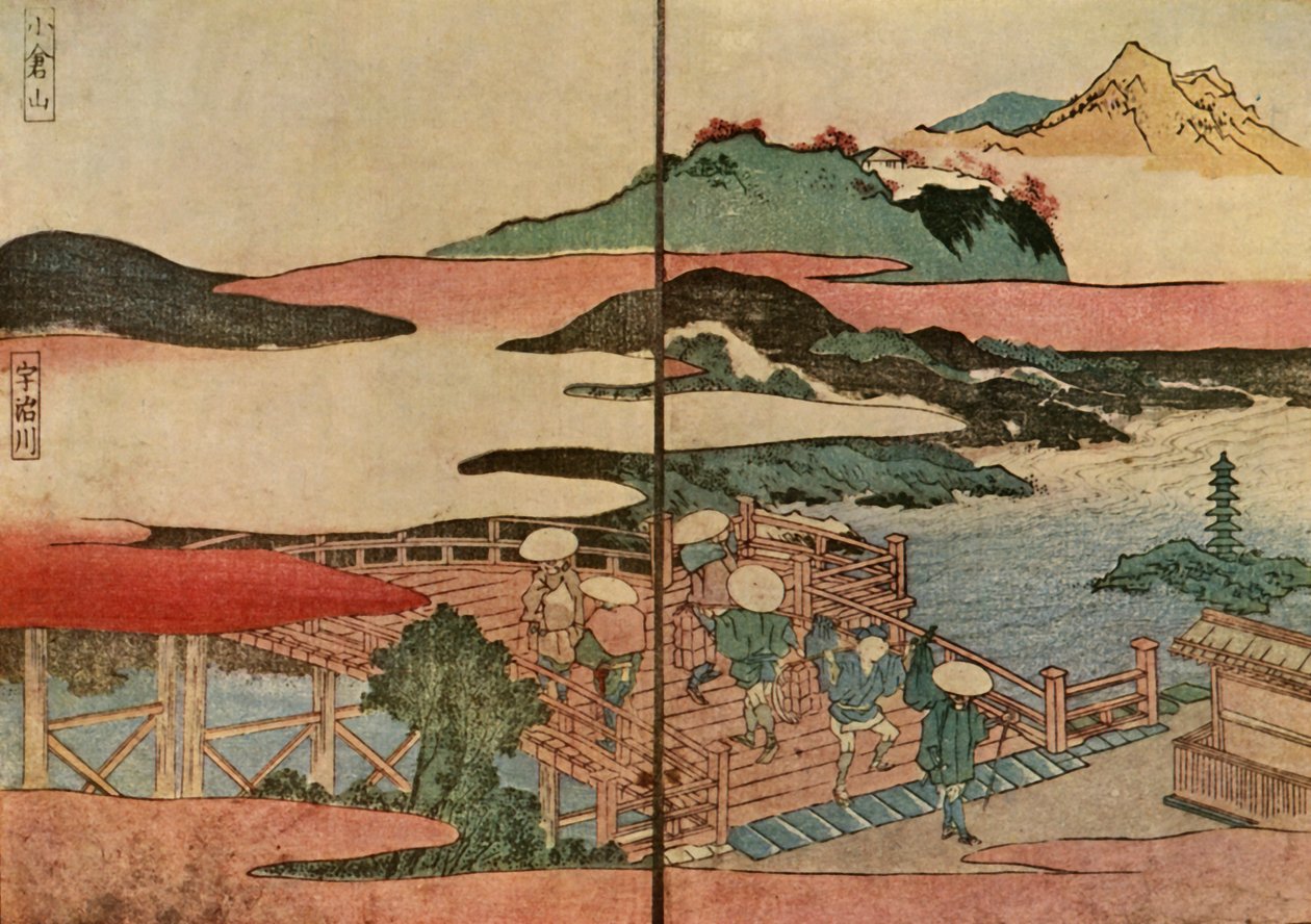 Ogura Dağı ve Uji Nehri, 1824, 1924. by Toyota Hokkei