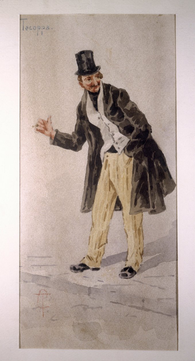 Tecoppa karakteri Milanlı aktör Edoardo Ferravilla tarafından 1874