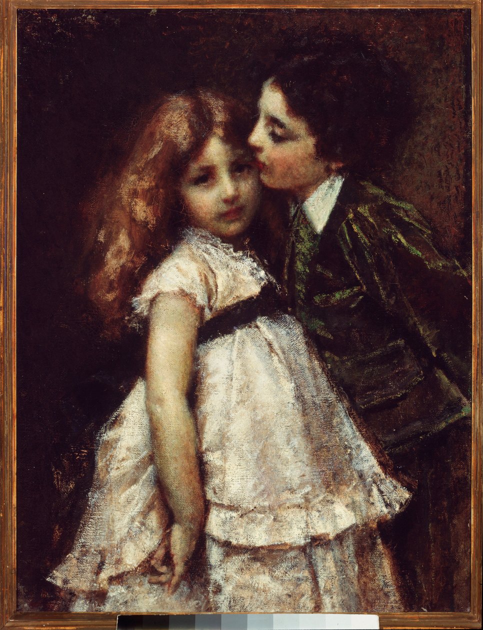 İki kuzen (tuval üzerine yağlı boya by Tranquillo Cremona