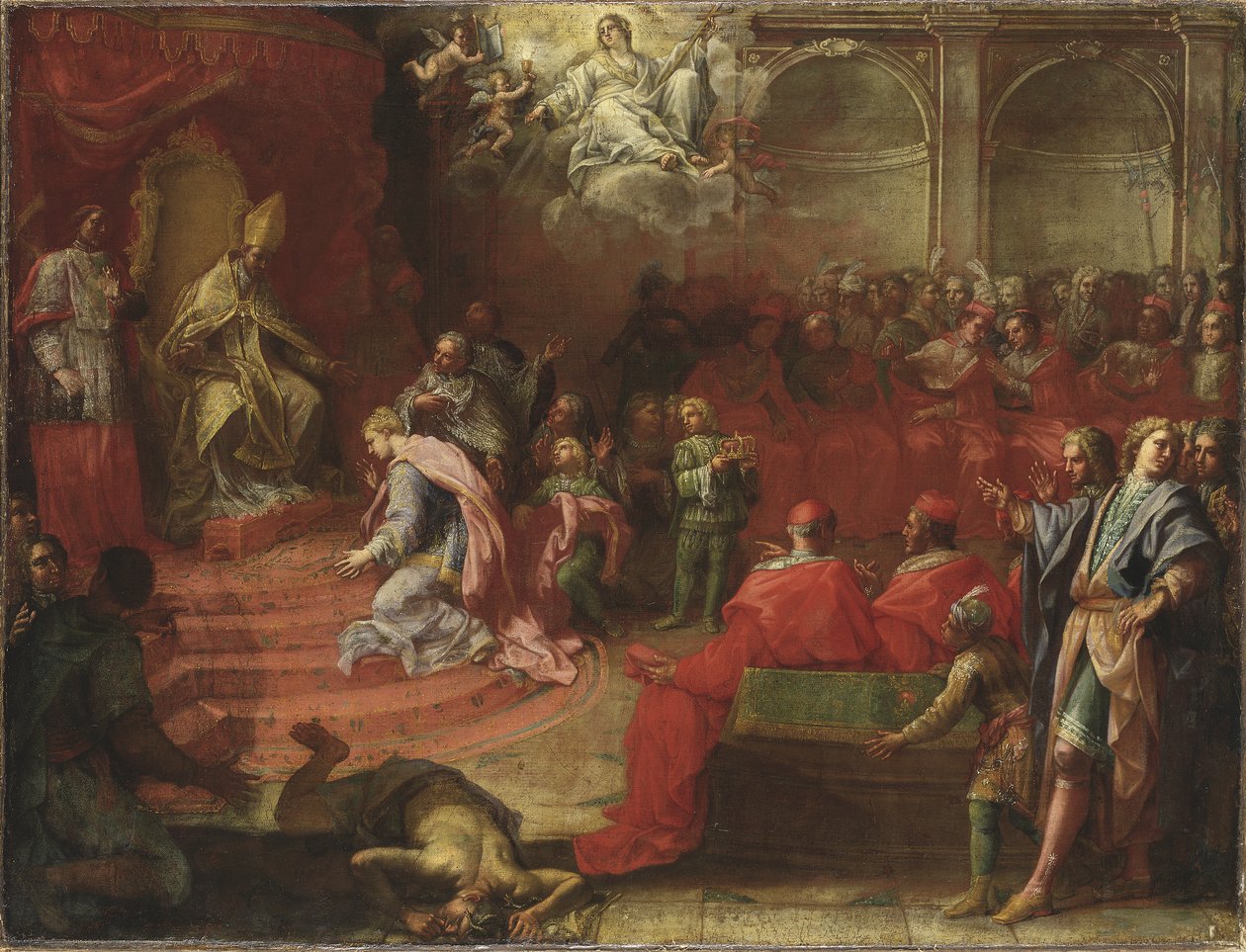 Alexander VII ve Kraliçe Kristina, c.1655 by TrevisaniFrancesco