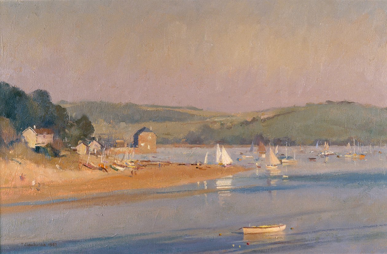 Sıcak Yaz akşamı, Cornwall, 1987 by Trevor Chamberlain