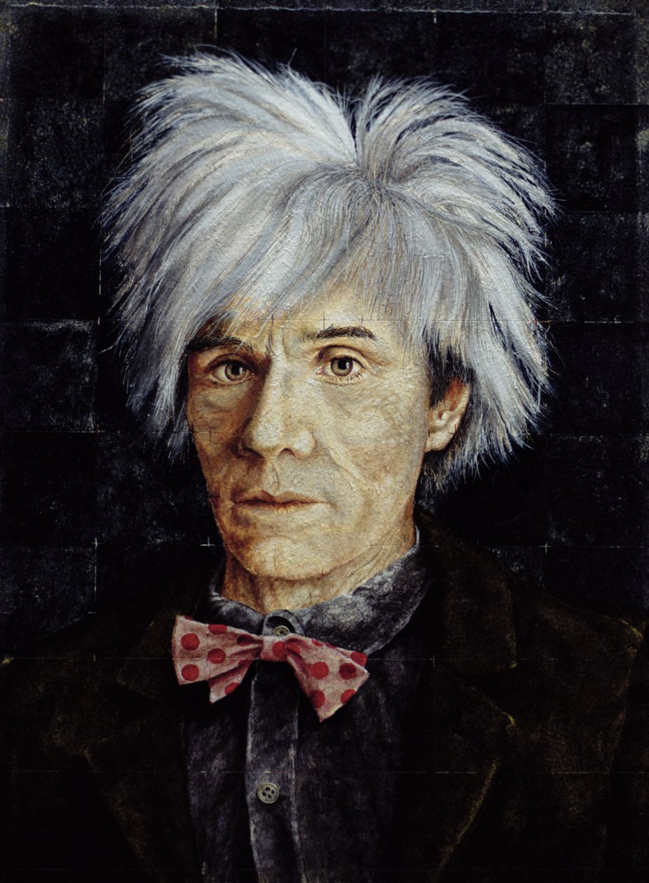 Warhol (1926-87) (gemiye serilen kağıt üzerinde tempera üzerinde yağ) by Trevor Neal