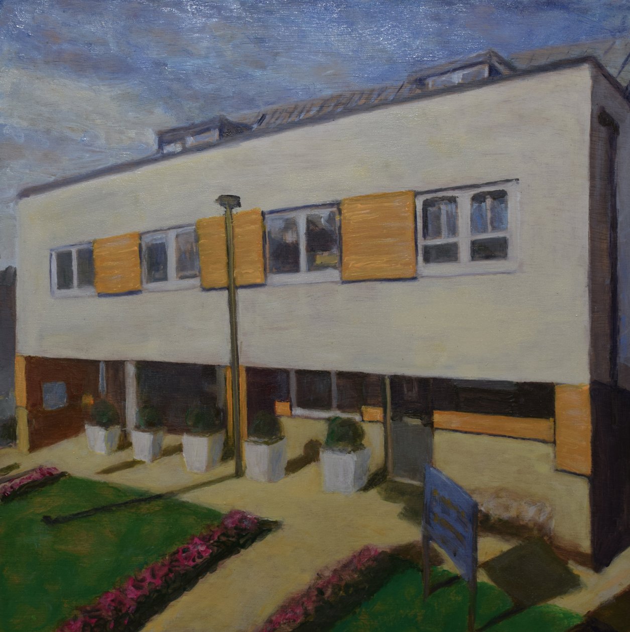 Yaşanacak bir yer 64, 2018 (kontrplak üzerine yağlıboya) by Trevor Burgess