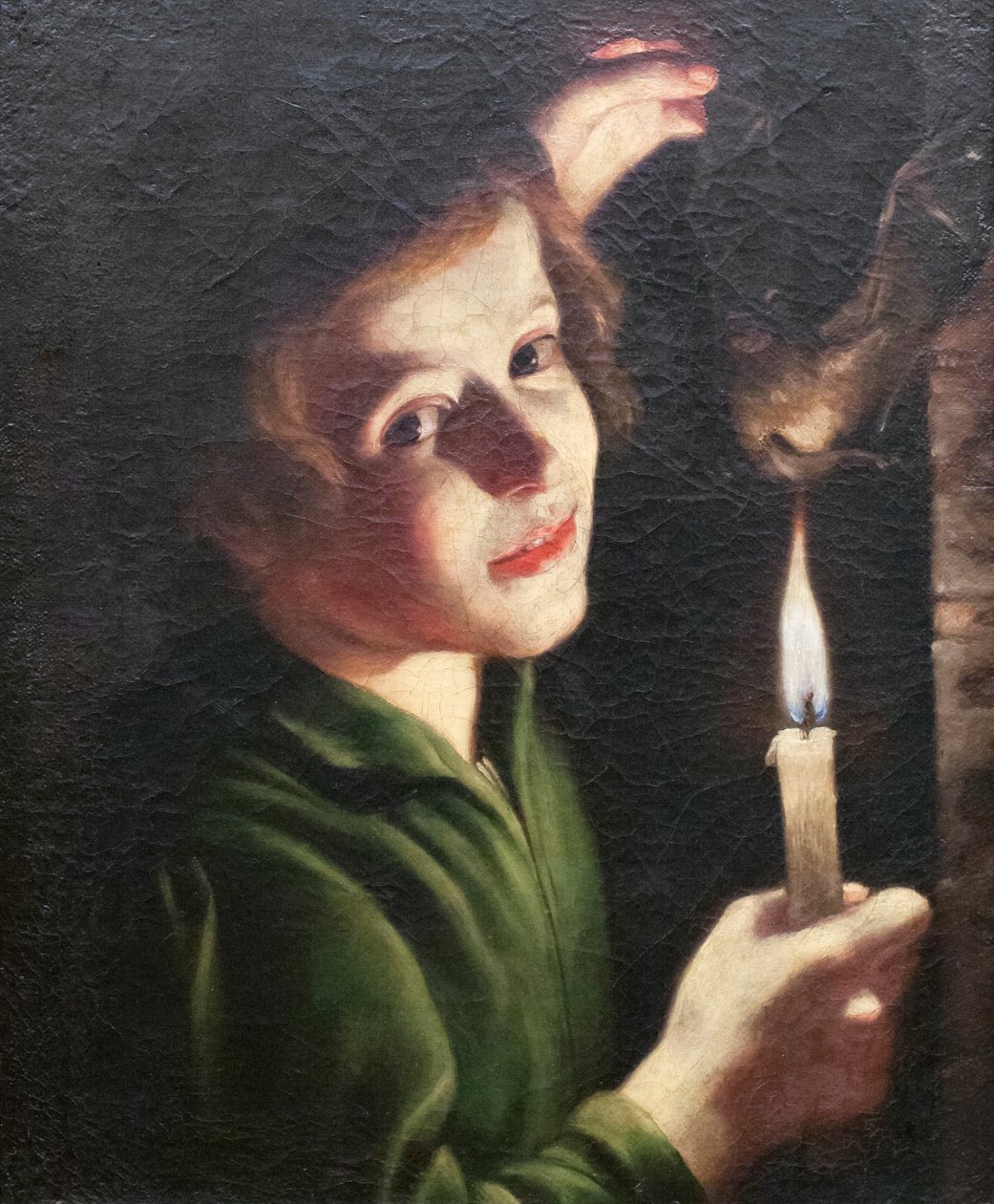Sopa tutan çocuk (resim) by Trophime Bigot