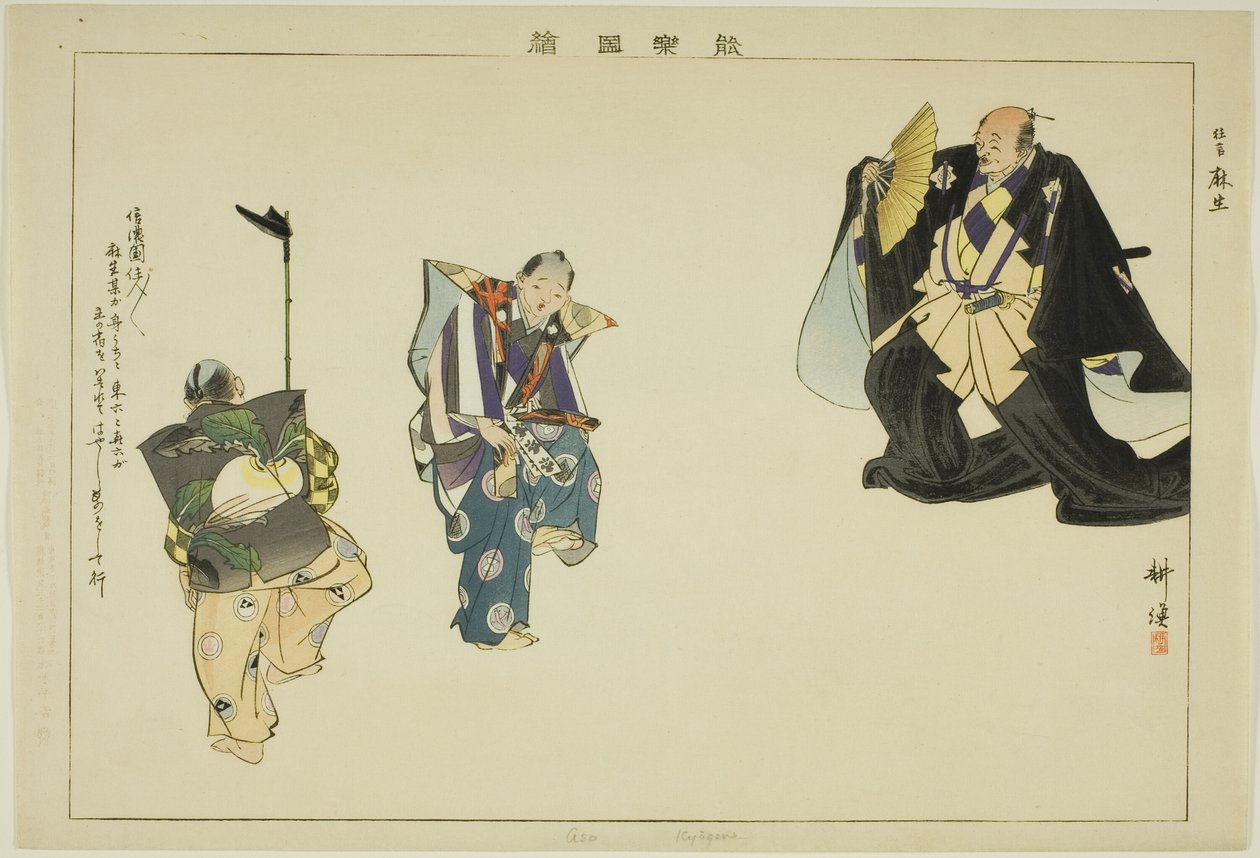 Aso (Kyogen), "Performanssız Resimler (Nogaku Zue)" dizisinden by Tsukioka Kogyo