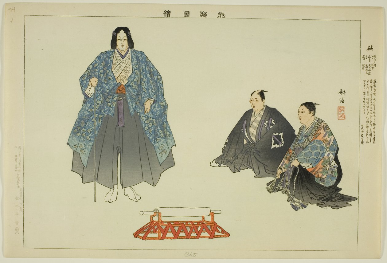 Cho (Ryo?), "Performanssız Resimler (Nogaku Zue)" dizisinden by Tsukioka Kogyo