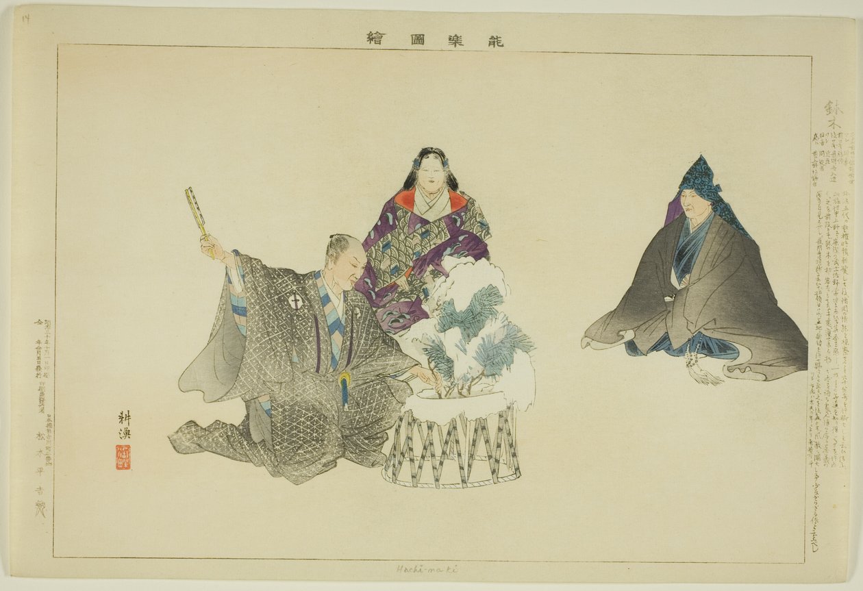 Hachi-maki, "Performanssız Resimler (Nogaku Zue)" dizisinden by Tsukioka Kogyo