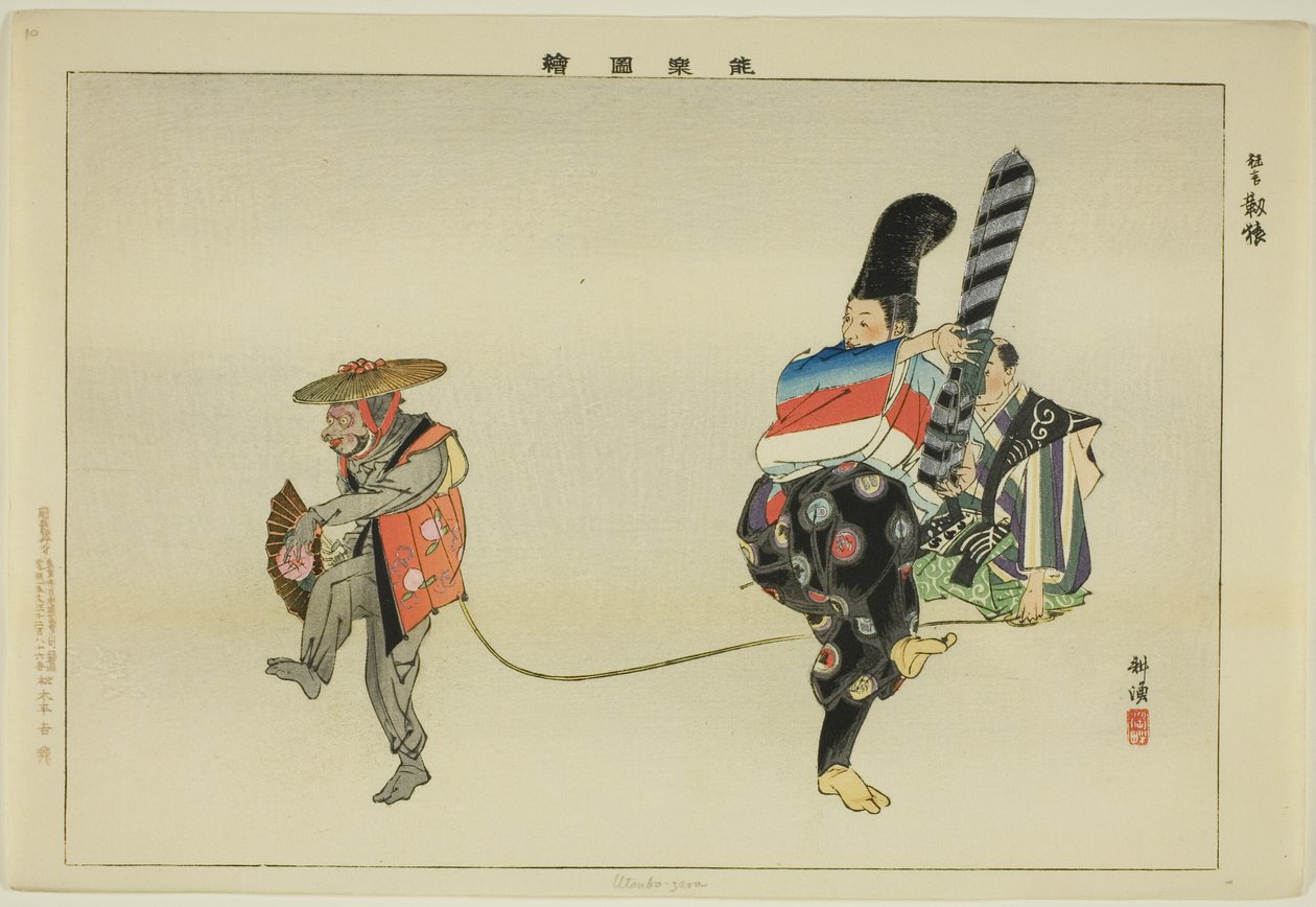 Utsubo-saru, "Performanssız Resimler (Nogaku Zue)" dizisinden by Tsukioka Kogyo