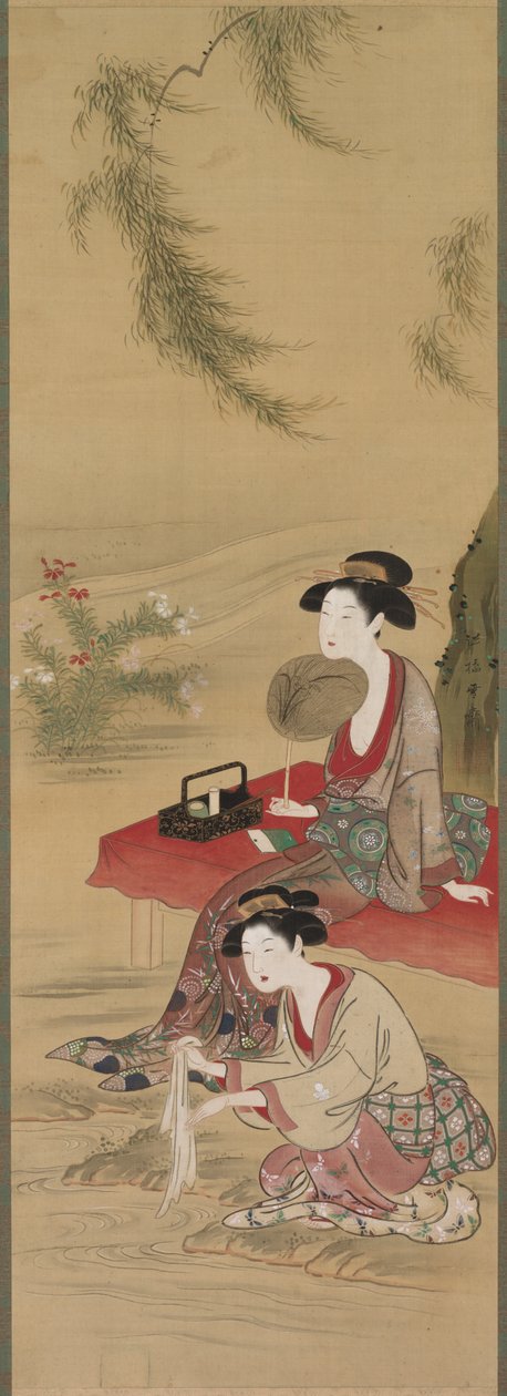 Söğüt'ün altında, 1778'den sonra. by Tsukioka Sessai