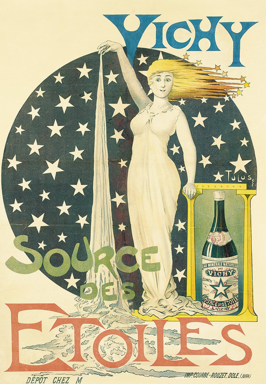 Vichy, Yıldızların Kaynağı, c.1900 (renkli taş) by Tulus Tulus