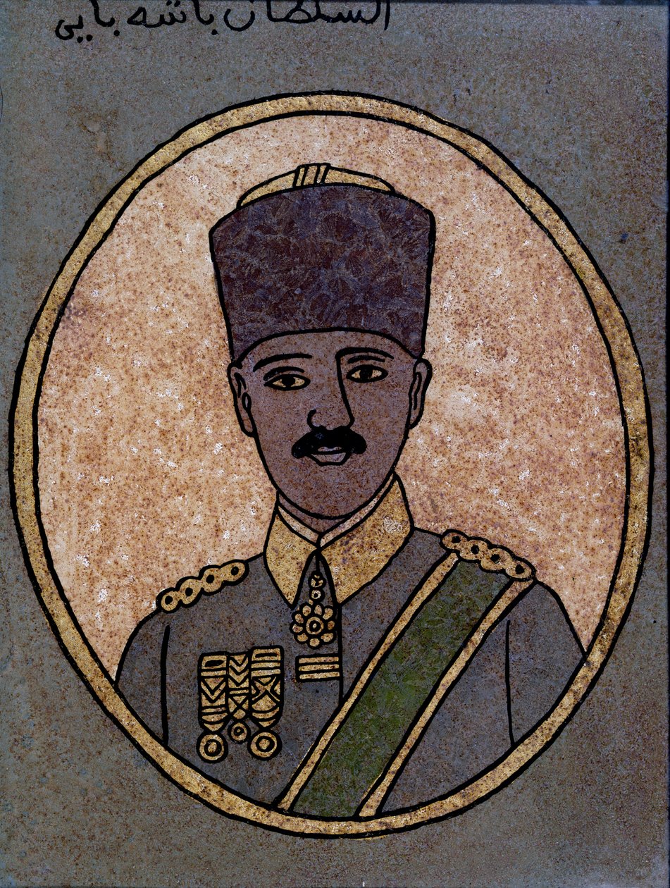 Kemal (Mustapha) Atatürk (1881-1938) 1920-30 (boyalı cam) by Tunisian School