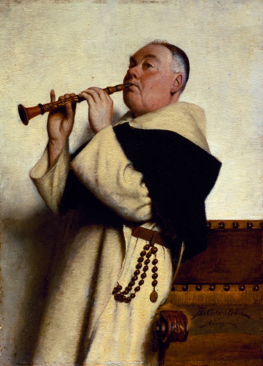 Klarnet çalan keşiş by Ture Nikolaus Cederstrom