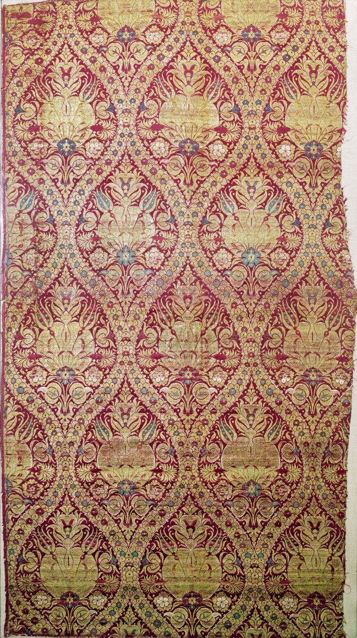 Tekstil tasarımı, 16.17. yüzyıl (ipek) by Turkish School