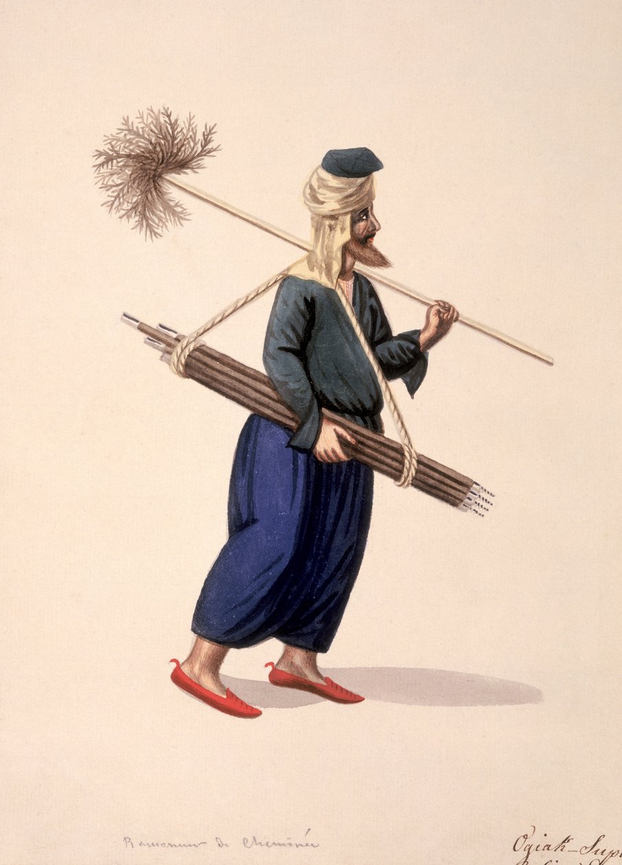 A Sweep, Osmanlı dönemi, 18. yüzyılın üçüncü çeyreği (kağıt üzerinde wc) by Turkish School