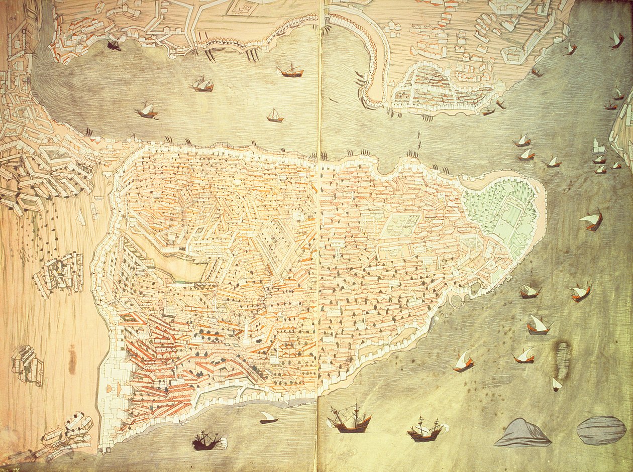 H 1523 fol.158v-159r İstanbul ve Boğaz Manzarası, Hünername