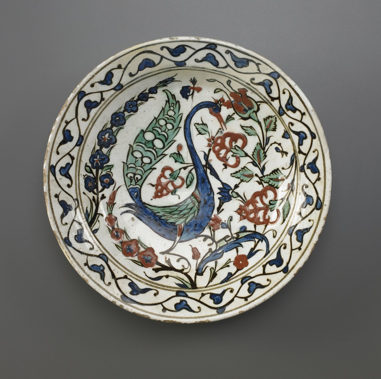 Tabak, İznik, Osmanlı hanedanı, 16. yüzyıl sonu-17. yüzyıl başı (seramik) by Turkish School