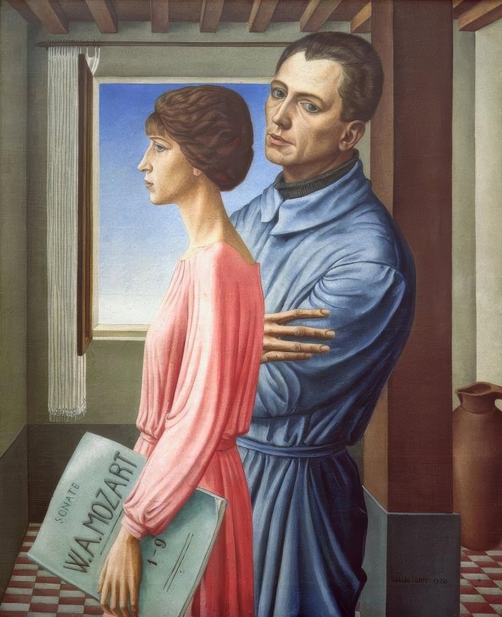 Eşi ile ressam portresi by Ubaldo Oppi