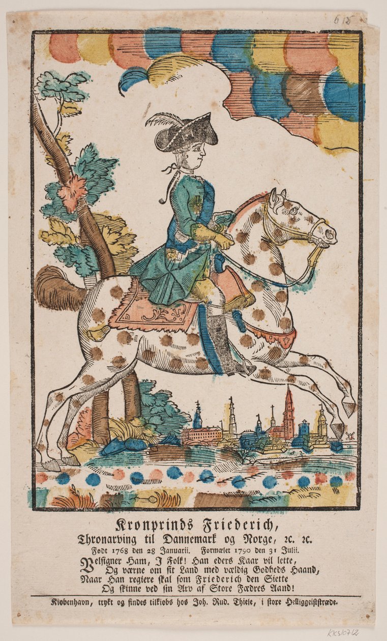 Veliaht Prens Frederik at sırtında by Ubekendt