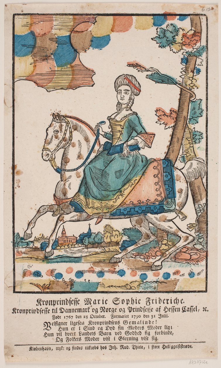 Veliaht Prenses Marie Sophie Frederikke at sırtında by Ubekendt