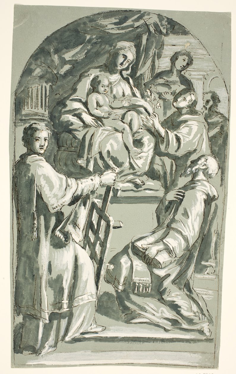 Sts Lawrence ve Padua Antony ile Sacra Conversazione by Ubekendt Ubekendt
