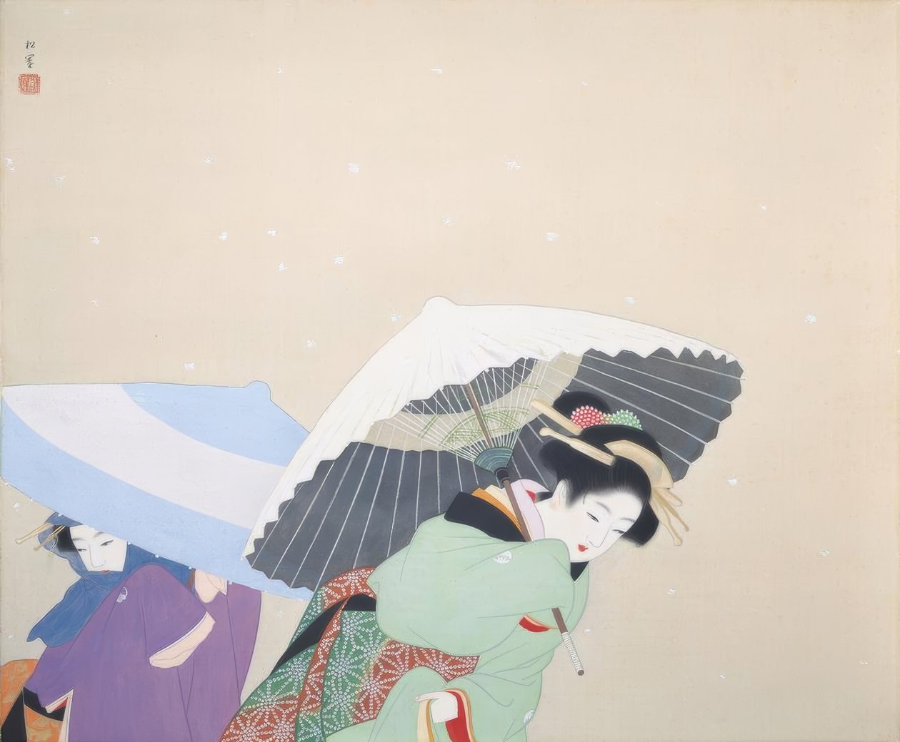Büyük kar taneleri by Uemura Shoen