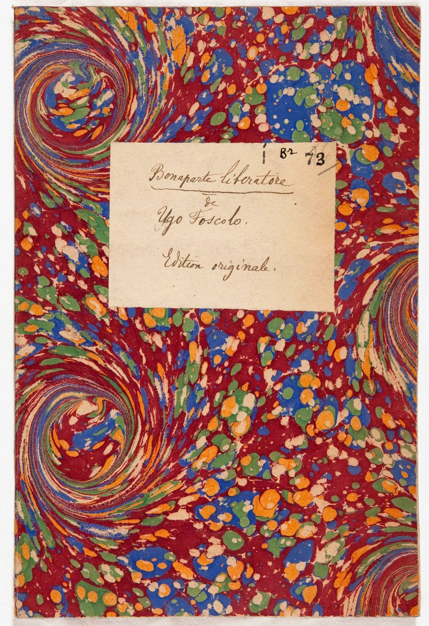 Bonaparte Liberatore, orijinal baskı, 1797 (mermer kağıt) by Ugo Foscolo