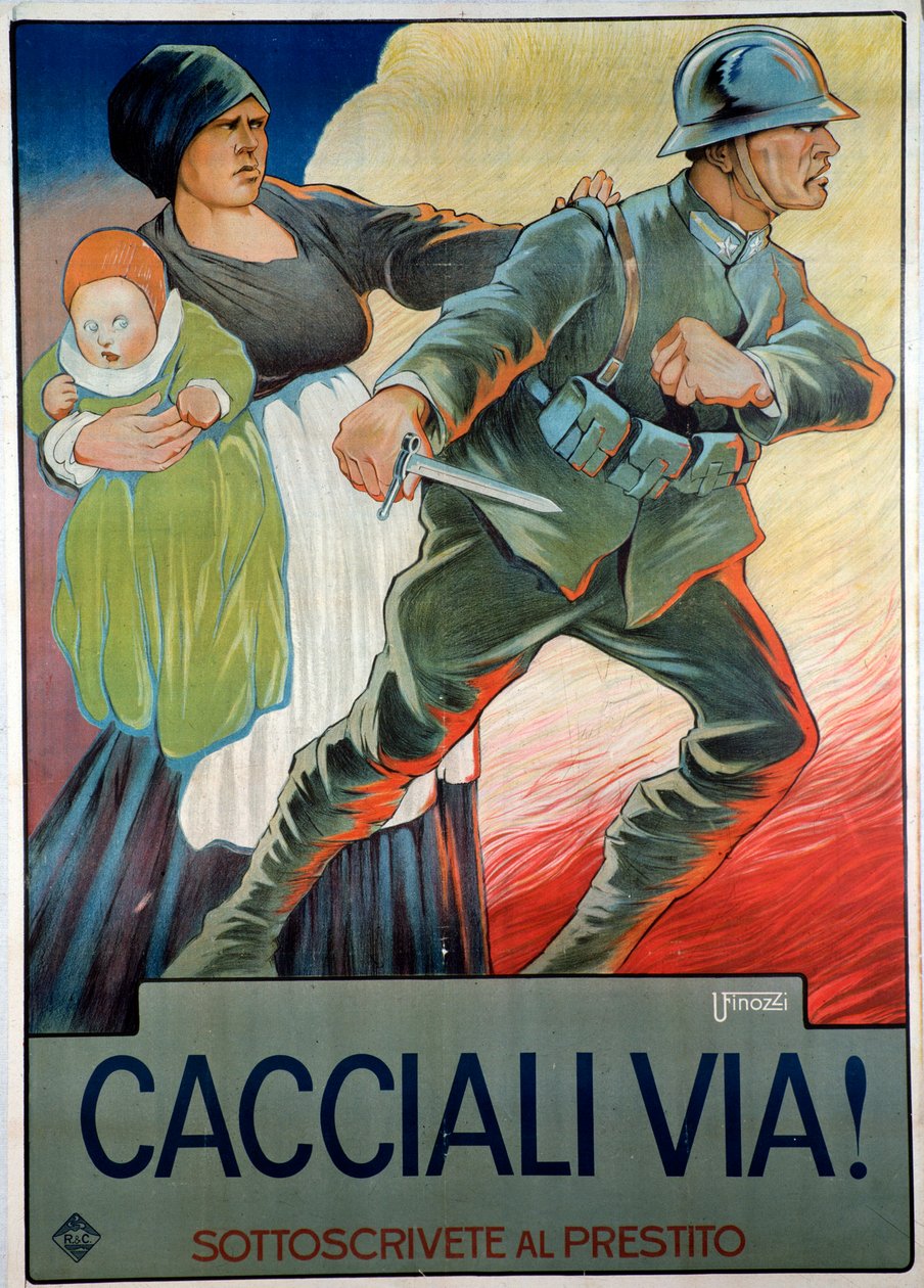 Ulusal kredi için propaganda faşist afişi, 20. yüzyıl by Ugo Finozzi