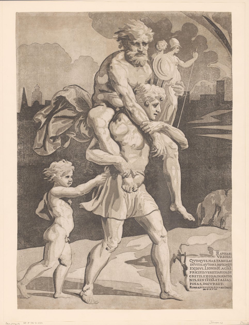 Aeneas ailesiyle birlikte Truva