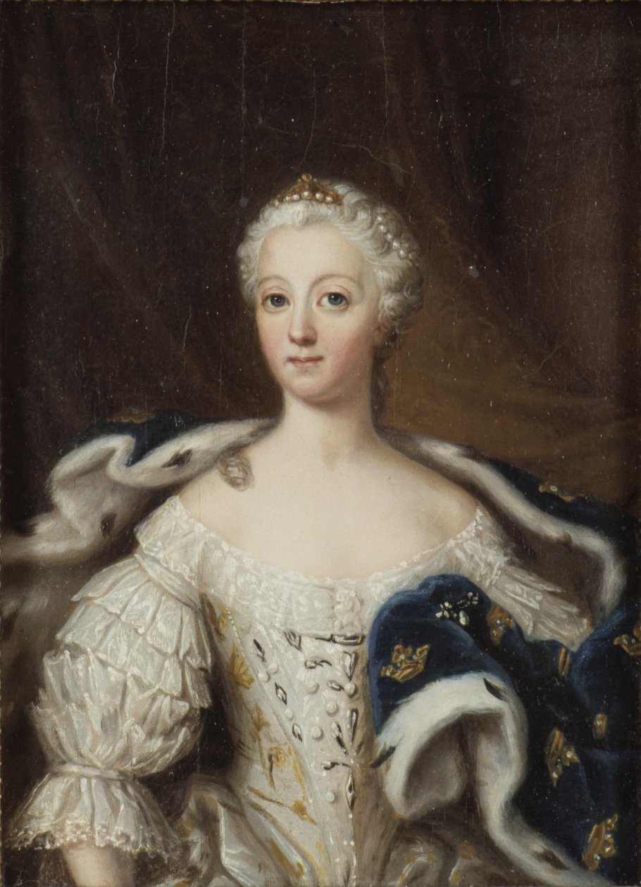 Louise Ulrique de Prusse, reine de Suede - Prusya Louisa Ulrika (1720-1782), İsveç Kraliçesi, Pasch, Ulrika Fredrika (1735-1796) tarafından portresi. Ahşap üzerine yağ. Ebat : 21x15 cm. Ulusal Müze Stockholm by Ulrika Fredrika Pasch
