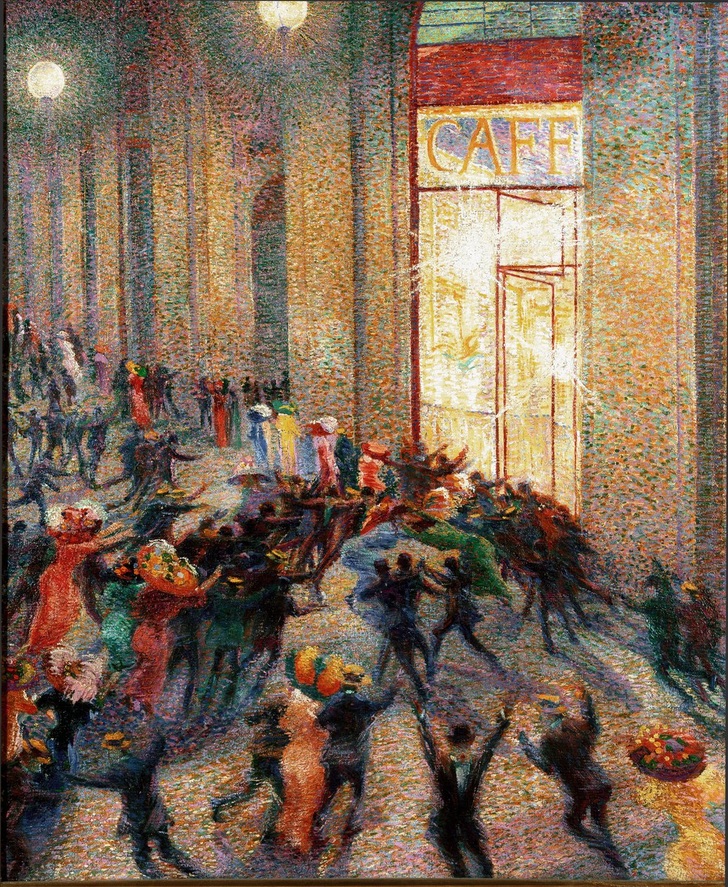 Oyun Salonunda Bir Dövüş by Umberto Boccioni