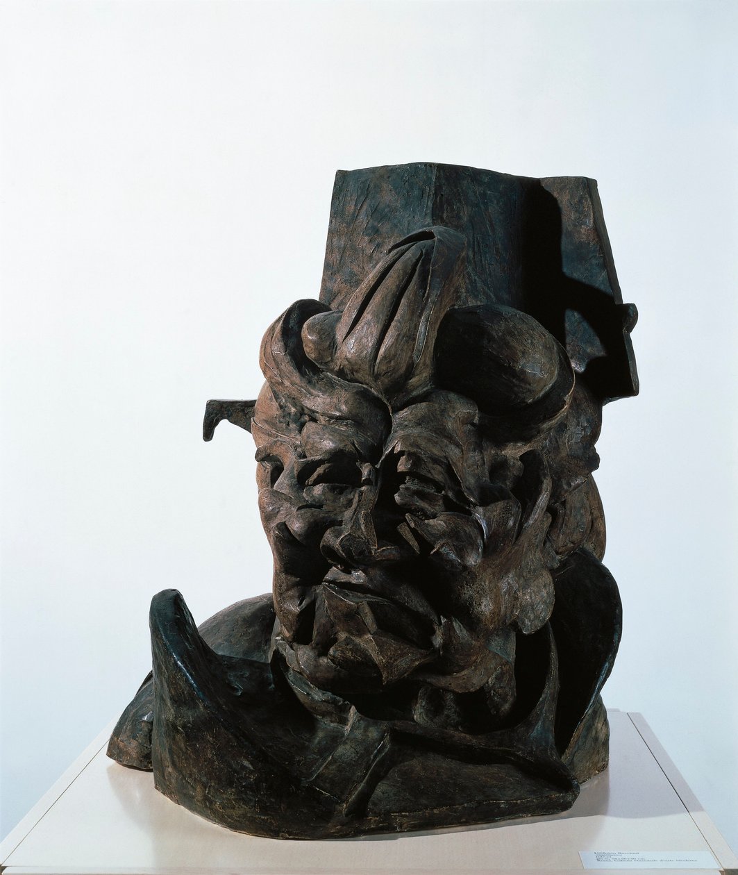 Antigrazioso (Antigraceful), sanatçının annesinin alçı başı, Umberto Boccioni tarafından by Umberto Boccioni