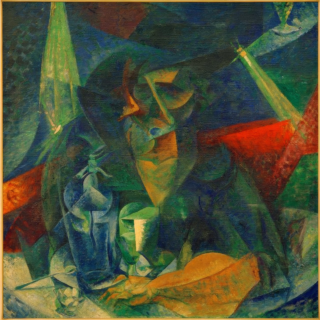 Kafedeki kadın (Masadaki bir kadın figürünün ayrışması) by Umberto Boccioni
