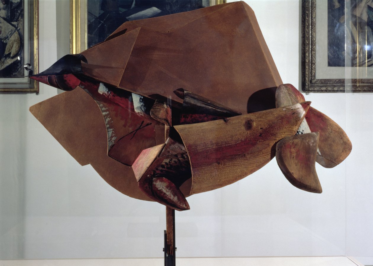 Bir Atın Hareket ve Evlerde Dinamizmi (karma teknik) by Umberto Boccioni
