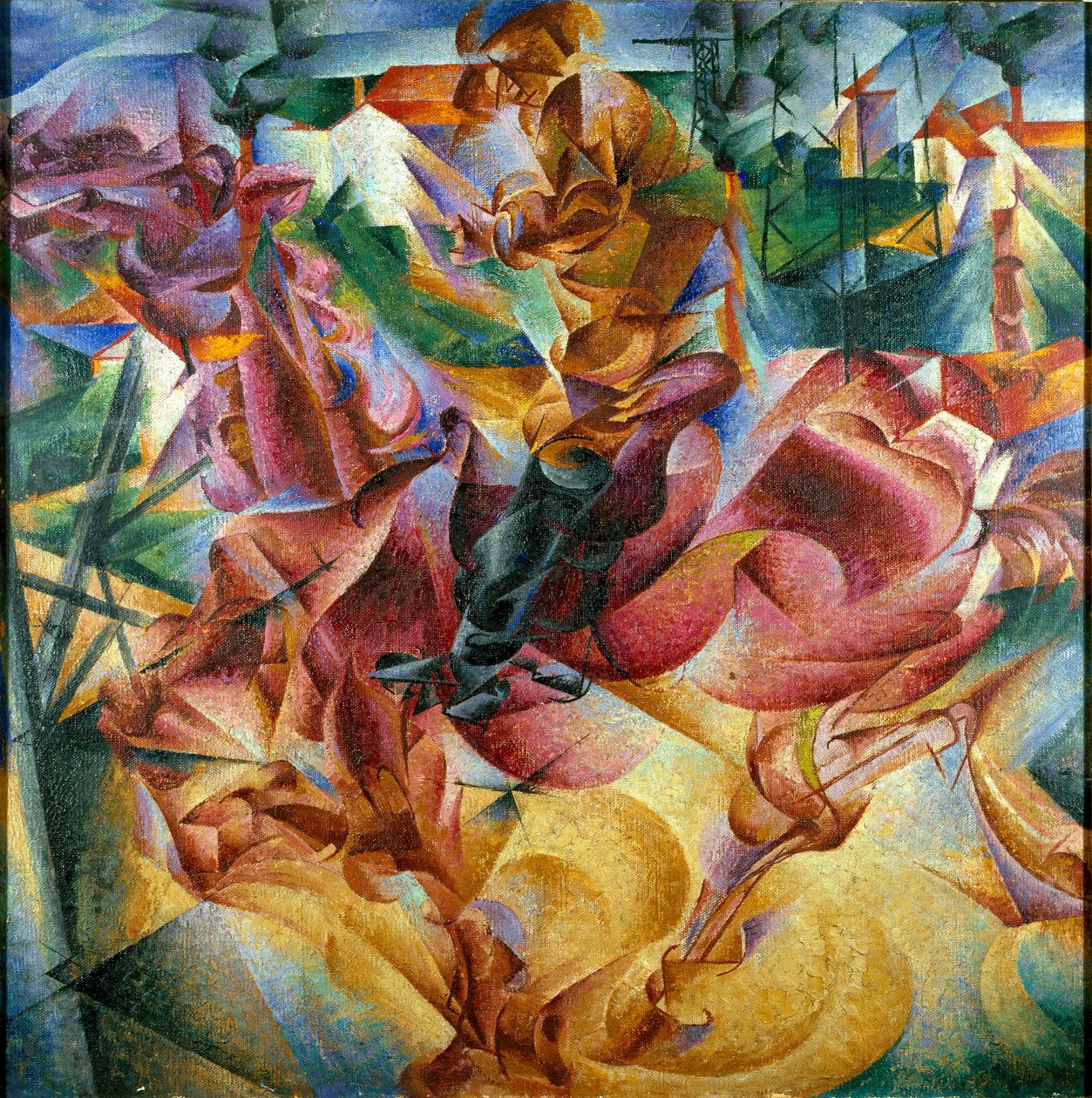 Fütürizm: “” Elasticita”” (Elasticite) Tablosu Umberto Boccioni (1882-1916) by Umberto Boccioni