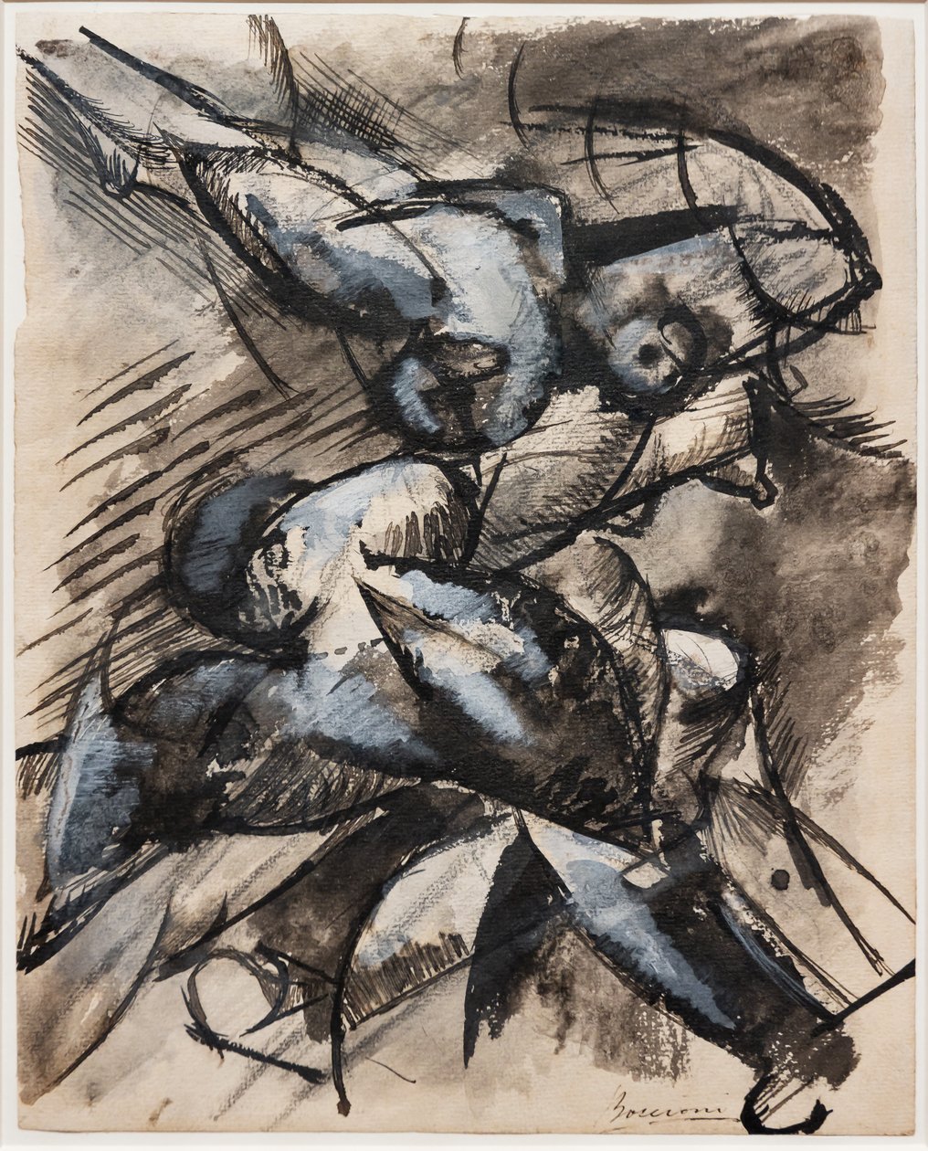 Hareket halindeki insan formlarını yönetmek istiyorum (Dinamik Ayrışma) by Umberto Boccioni