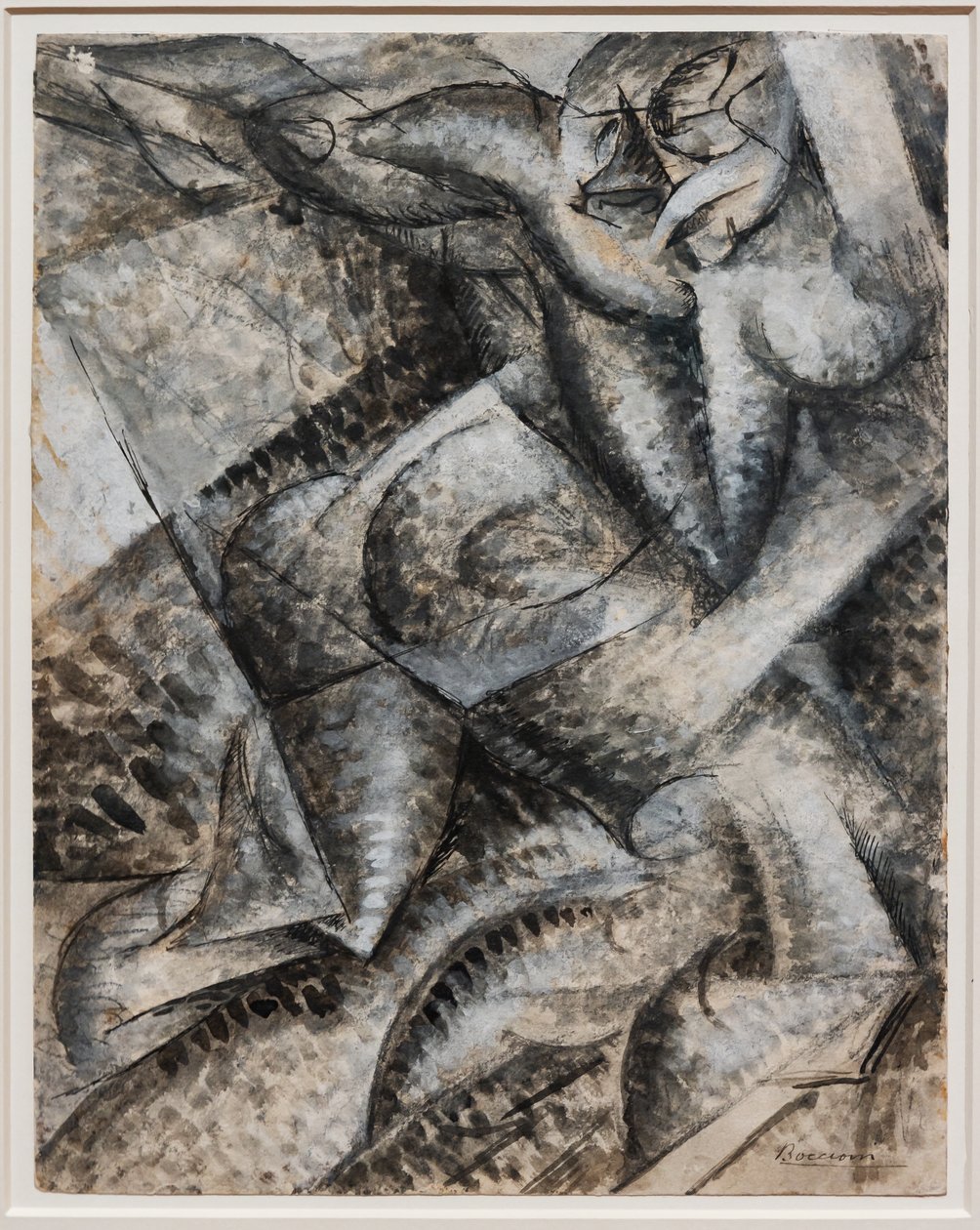 Uzaydaki sürekliliğin eşsiz formlarını sentezlemek istiyorum (Bir İnsan Bedeninin Dinamizmi) by Umberto Boccioni