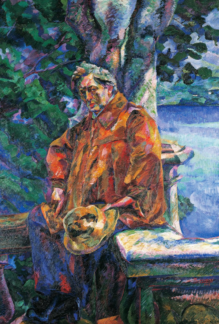 Maestro Ferruccio Busoni'nin portresi (tuval üzerine yağlı boya) by Umberto Boccioni