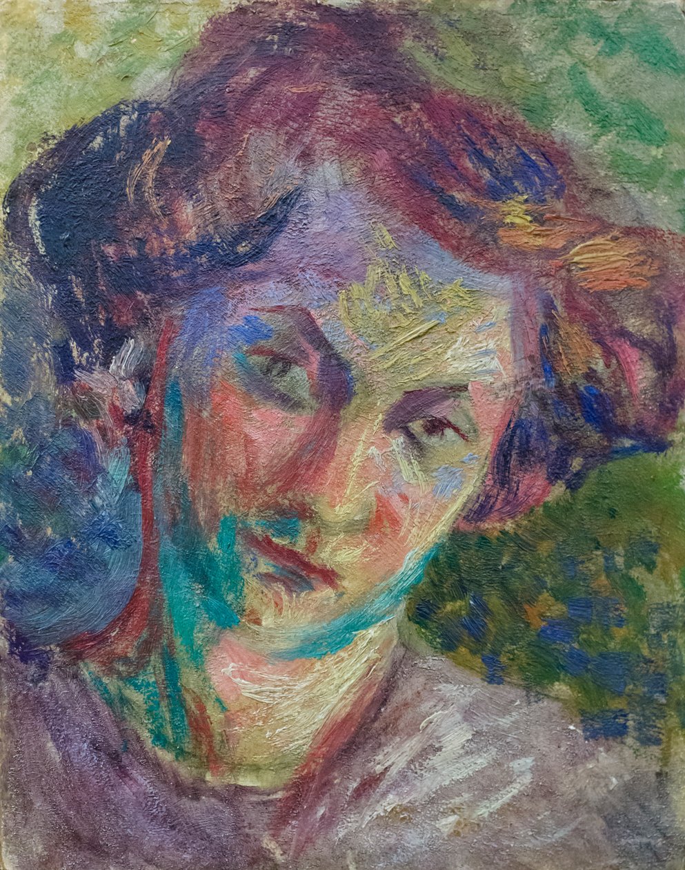 Bir kadının portresi, 1909-10 dolayları (tuval üzerine yağlıboya) by Umberto Boccioni
