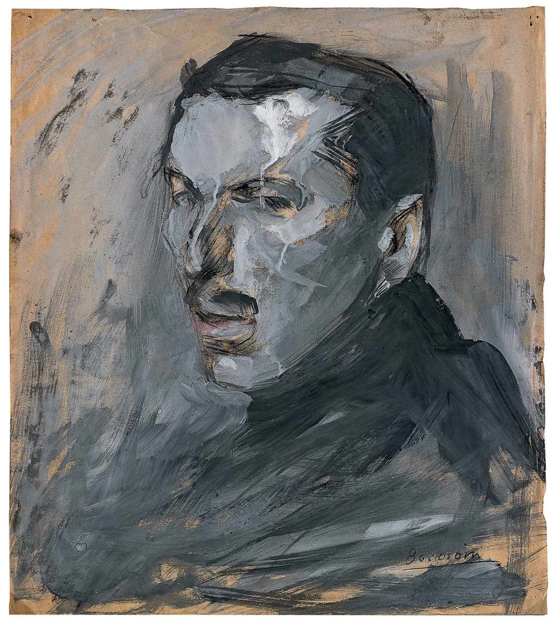 Otoportre par Boccioni, Umberto (1882-1916). Karton üzerine tempera ve pastel, ebat : 43,5x38,3 by Umberto Boccioni