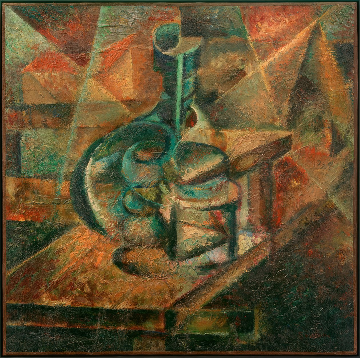 Şişe ile natürmort by Umberto Boccioni