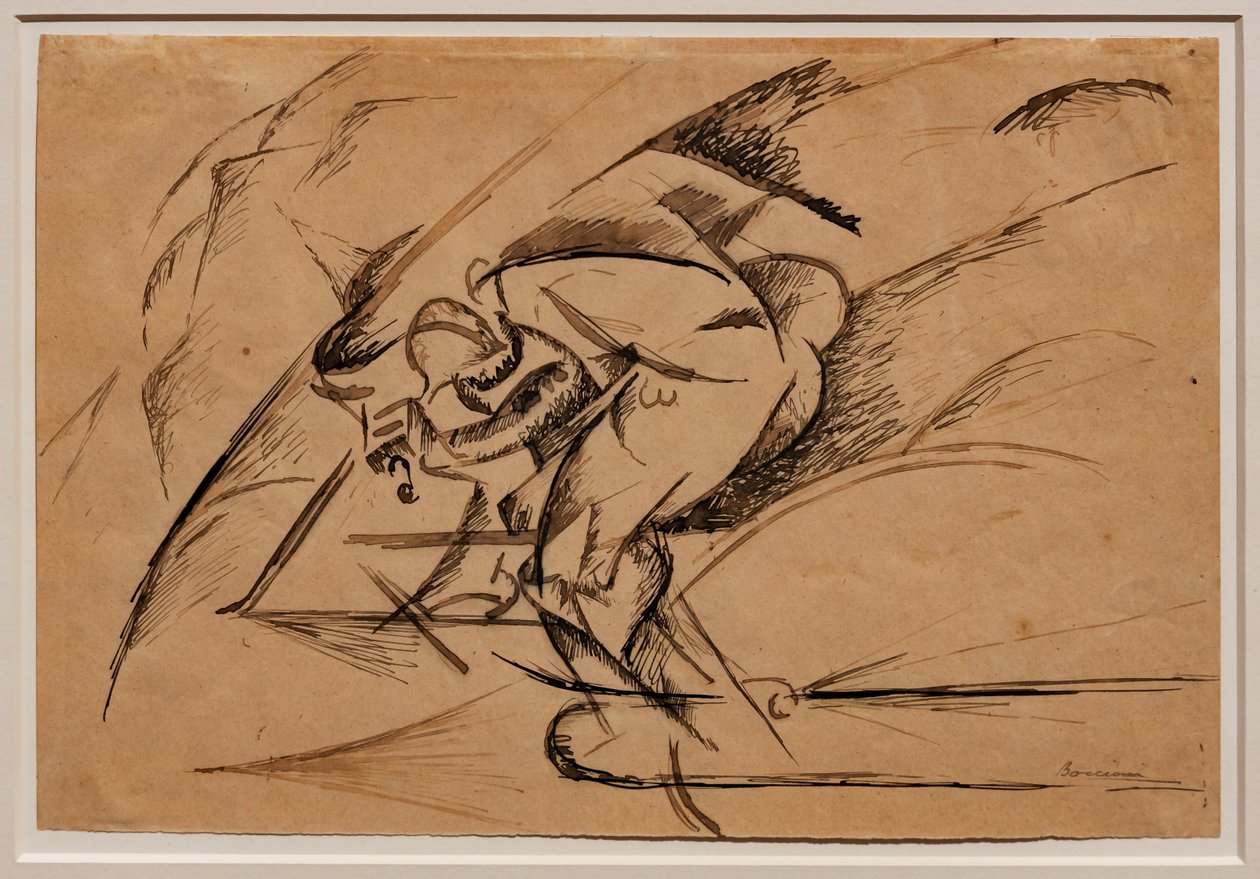 Bir Bisikletçinin Dinamizmi İçin Çalışmalar by Umberto Boccioni