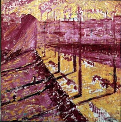Milano banliyösü by Umberto Boccioni