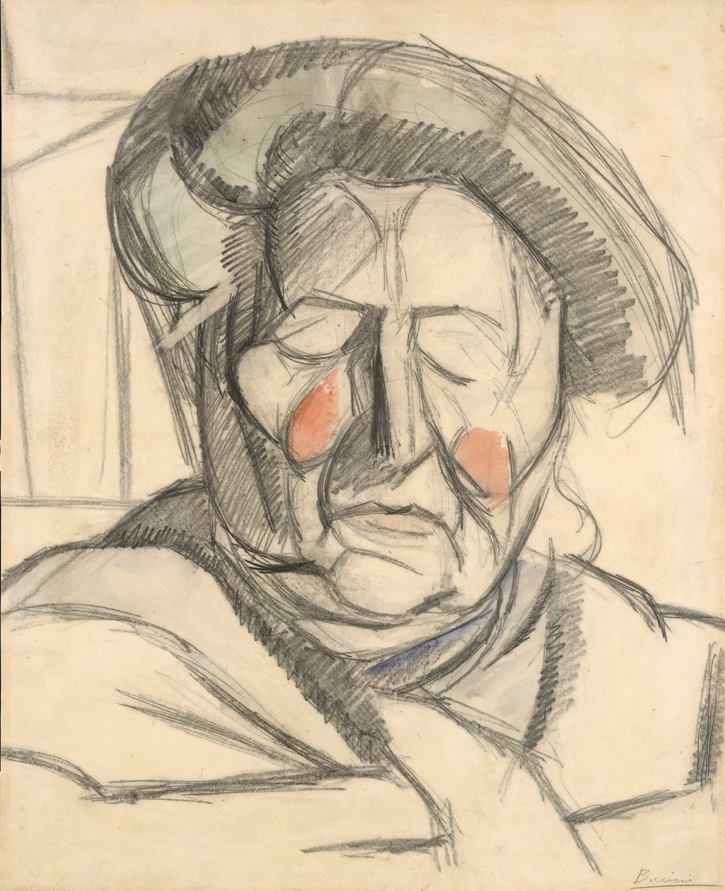 Sanatçının Annesi, 1915. by Umberto Boccioni