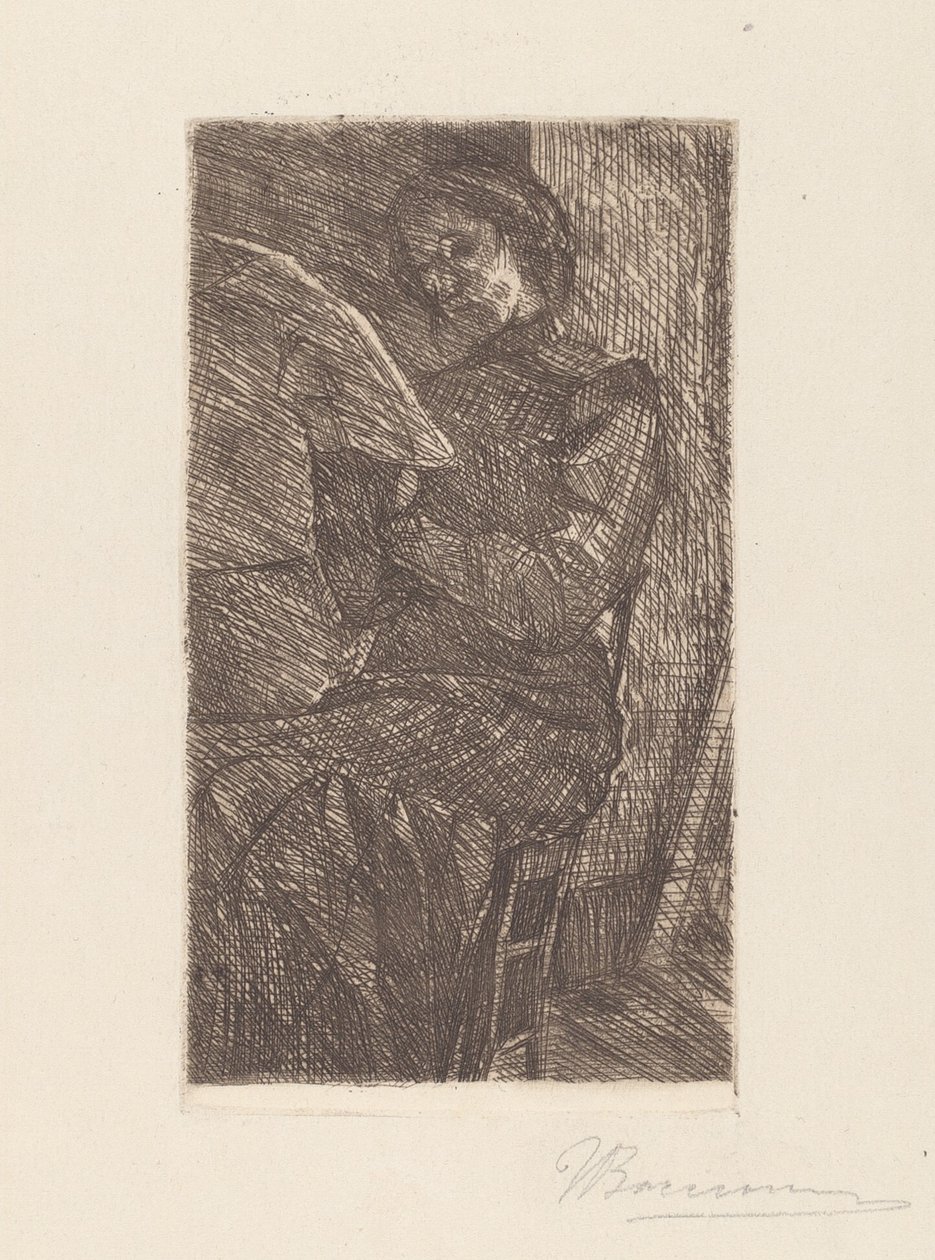 kadın okuma by Umberto Boccioni