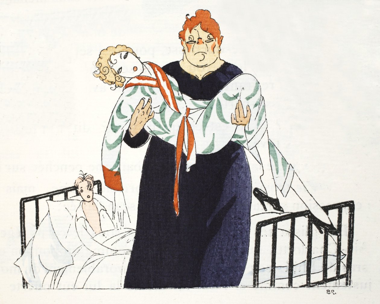 Her güzel şeyin bir sonu olmalı….. (pochoir print) by Umberto Brunelleschi