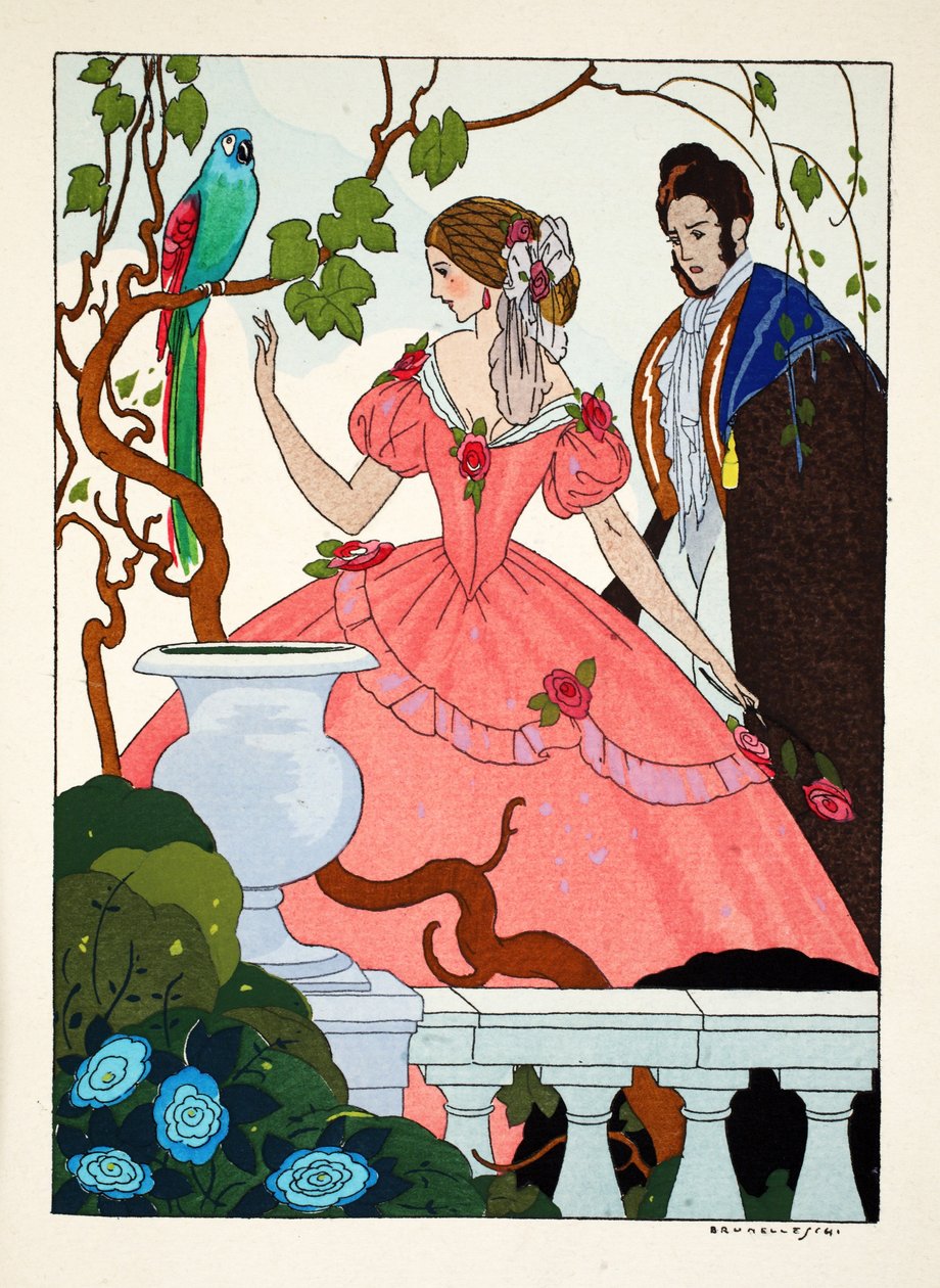 yeşil papağan by Umberto Brunelleschi